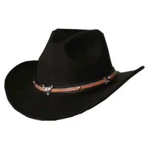 Cowboy Hat With Bull Head Band | 1 ct