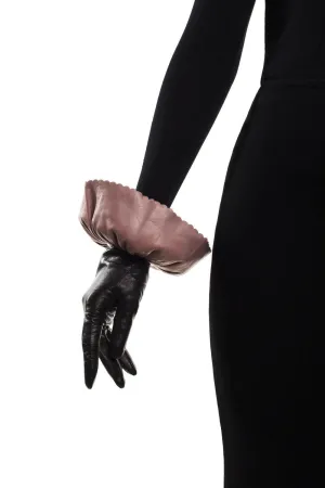 Danielle 3 - Women's Silk Lined Leather Gloves With Double Tiered Cuffs