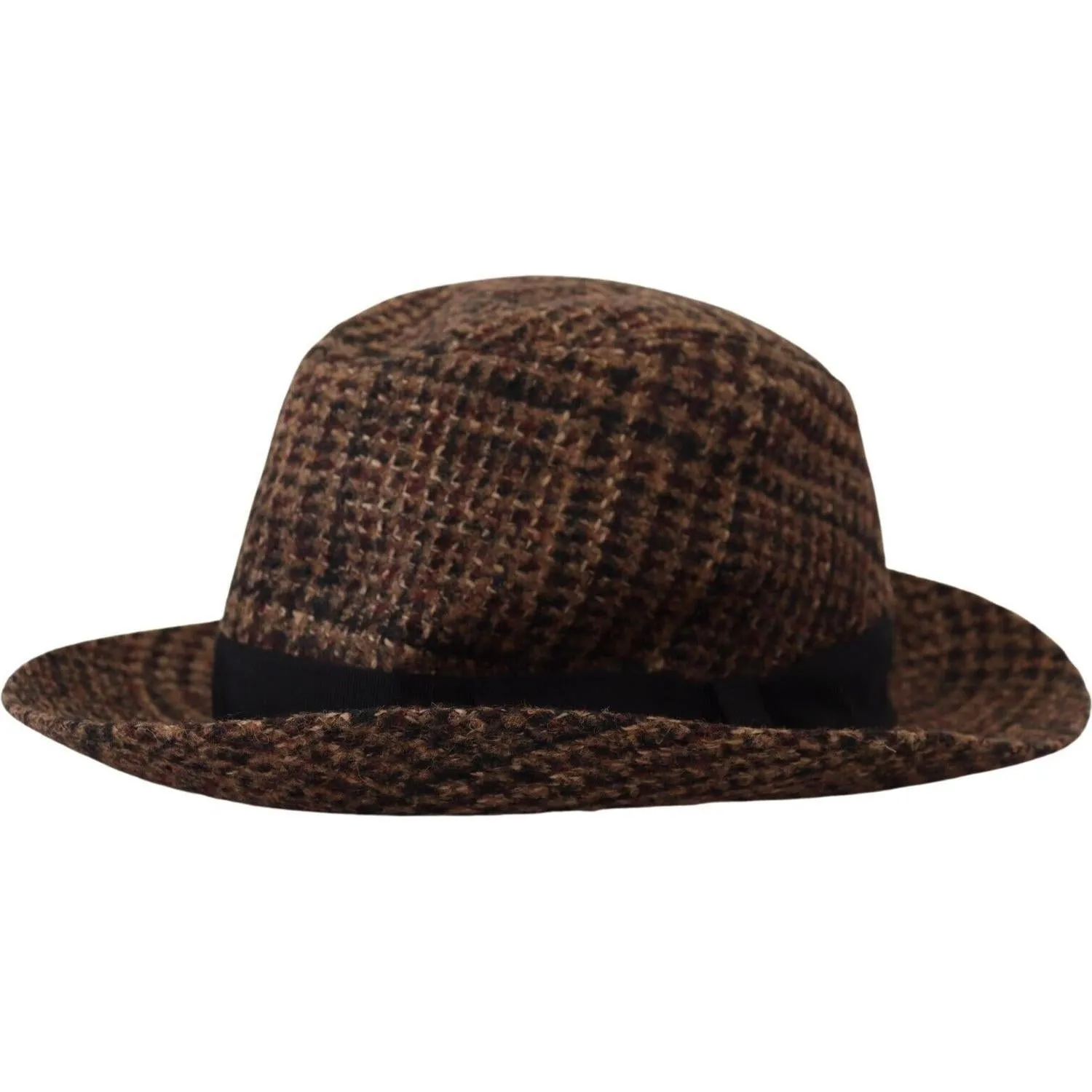 Dolce & Gabbana Elegant Brown Fedora Hat - Winter Chic Accessory