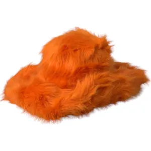 Dolce & Gabbana Orange Faux Fur Polyester Fedora Hat