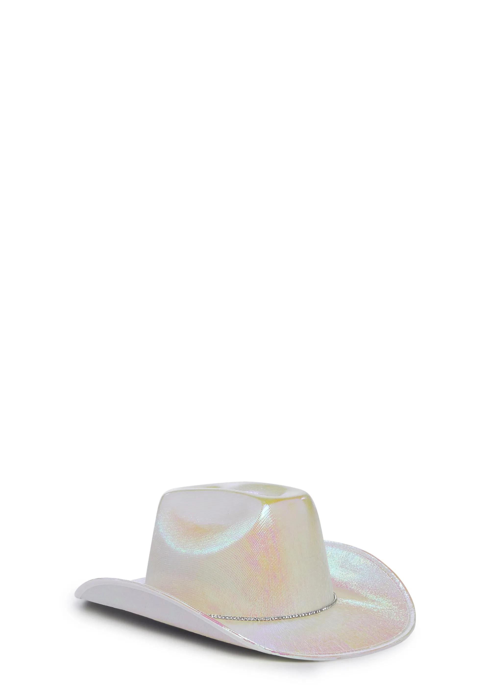 Gleam And Glow Cowboy Hat - White