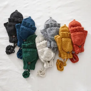 GUPTA Knit Wool Lined Mitten Fingerless Gloves