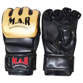 MAR-234C Gold/Black Synthetic Leather MMA Gloves