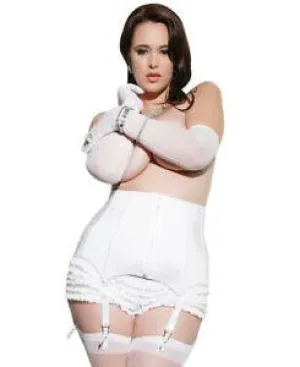 Plus Size Boned Zip Up Waist Cincher