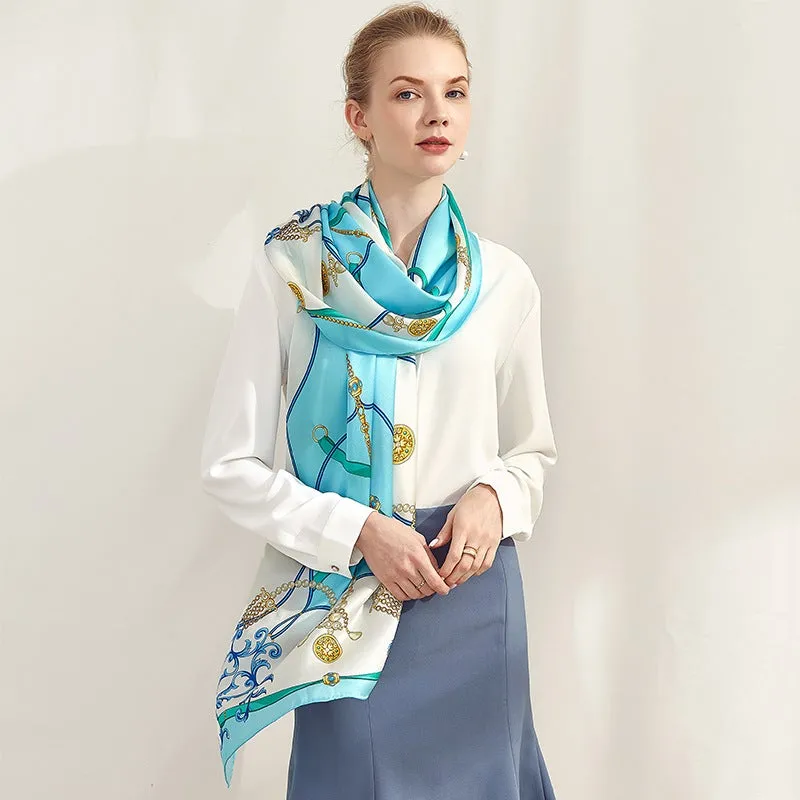 Vigour Long Charmeuse Silk Scarf 185