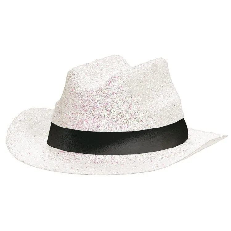 White Mini Glitter Cowboy Hat